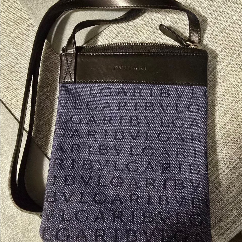 Bulgari Blue and Black Men's Bag